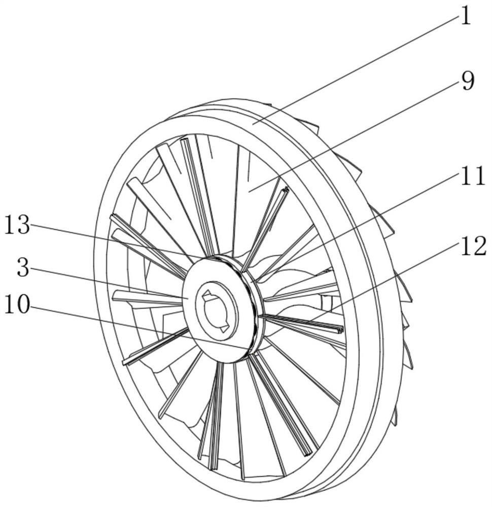Hydraulic engineering impeller based on high-speed centrifugal magnetic pole cutters