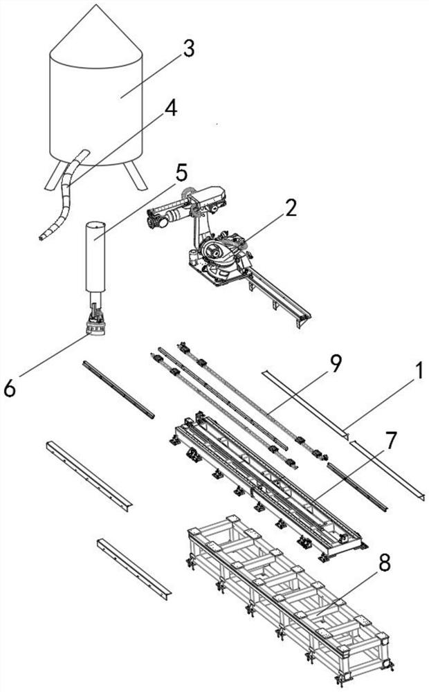 Concrete grouting equipment for building construction and its operating method