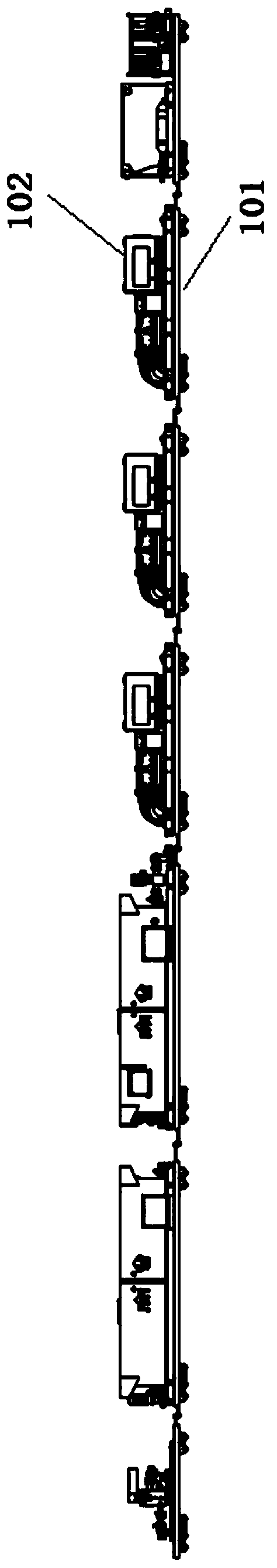 Integrated liquid supply system transportation device and control system thereof as well as integrated liquid supply device