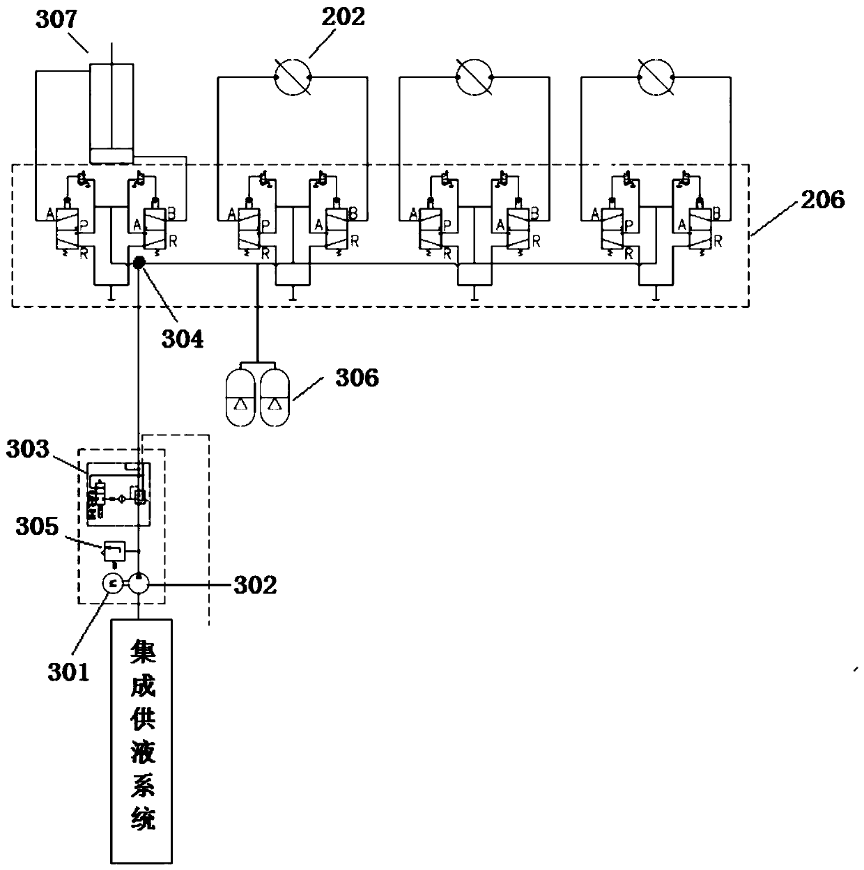 Integrated liquid supply system transportation device and control system thereof as well as integrated liquid supply device