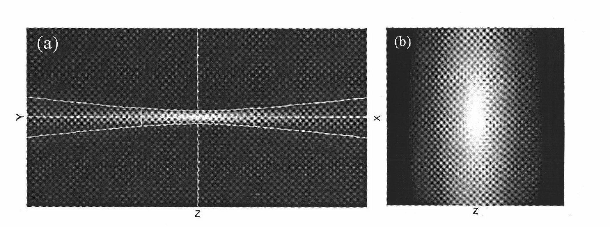 Fluorescence microscopy method to generate multi-layer polished sections by utilizing Fresnel biprism and device