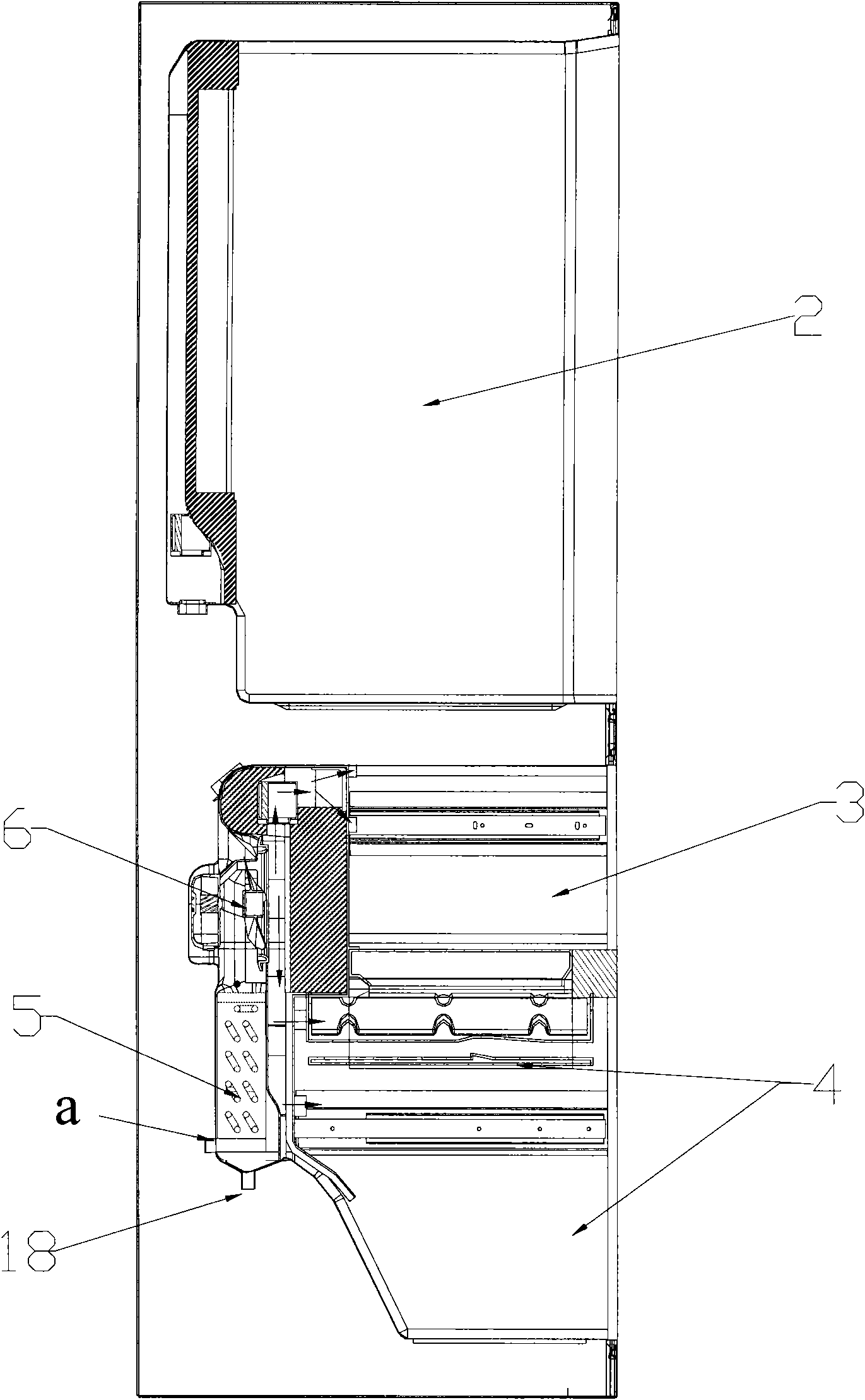 Condensed water collecting device