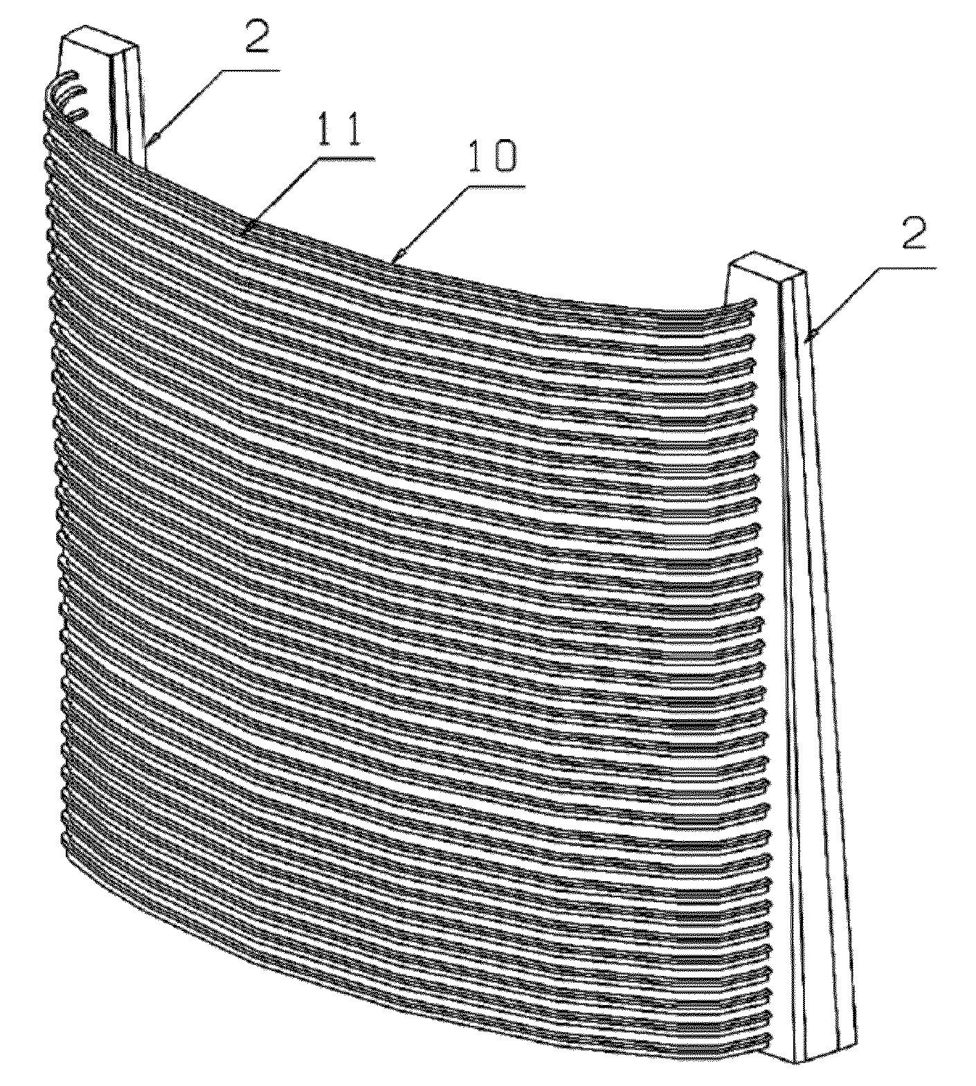 Concave receiver for stirling dish and method for manufacturing the same