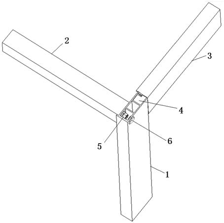 Aluminum profile connecting and assembling structure
