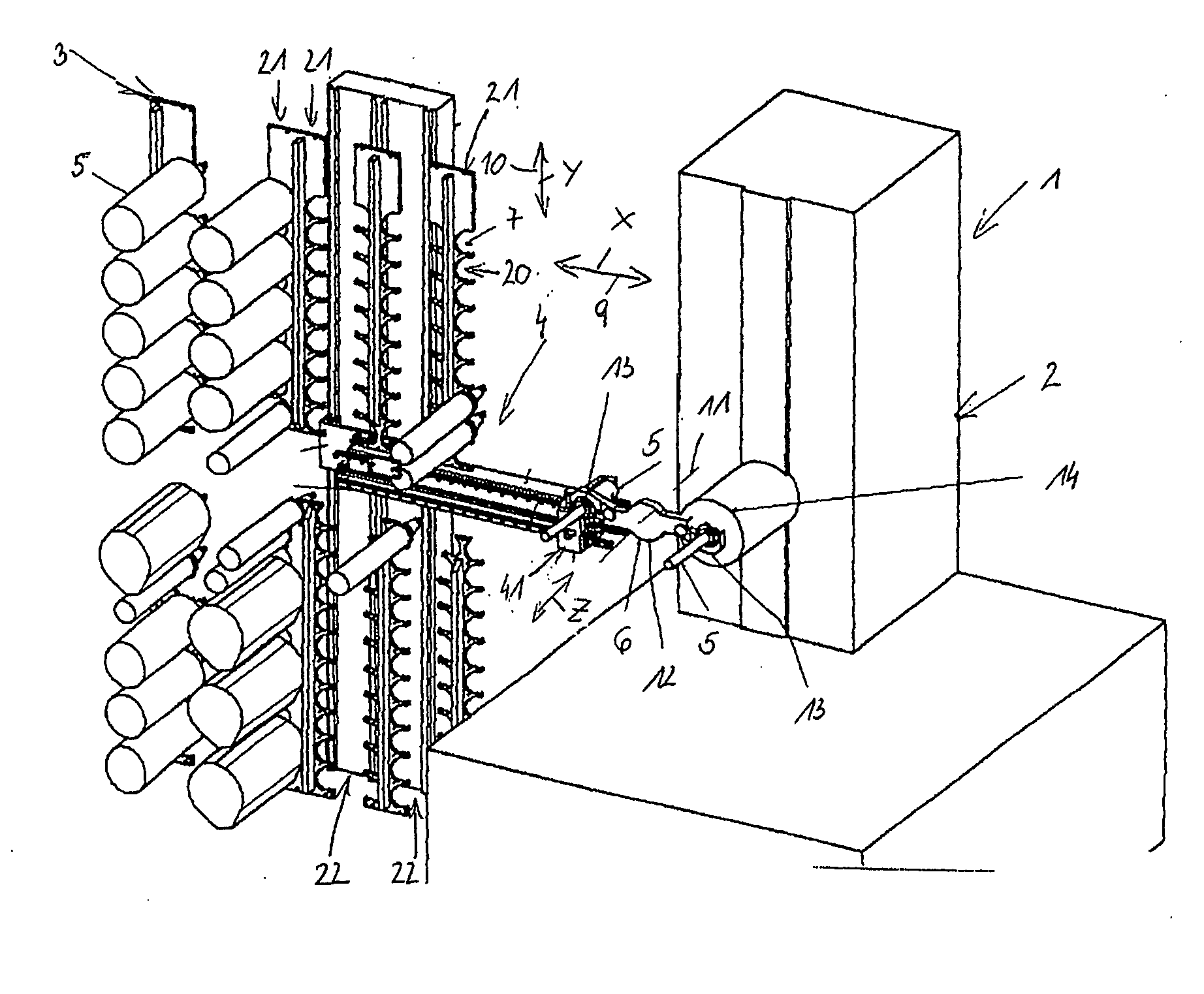 Method for loading and unloading of a machine tool with tools