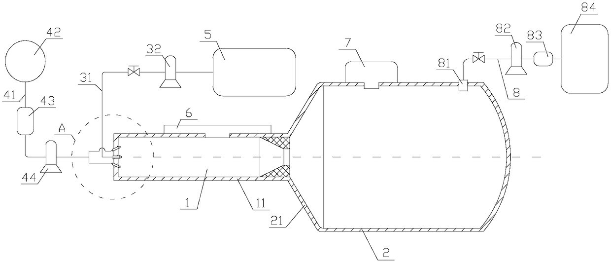 High ammonia-nitrogen wastewater treatment method based on forced throttling and ultrasonic treatment