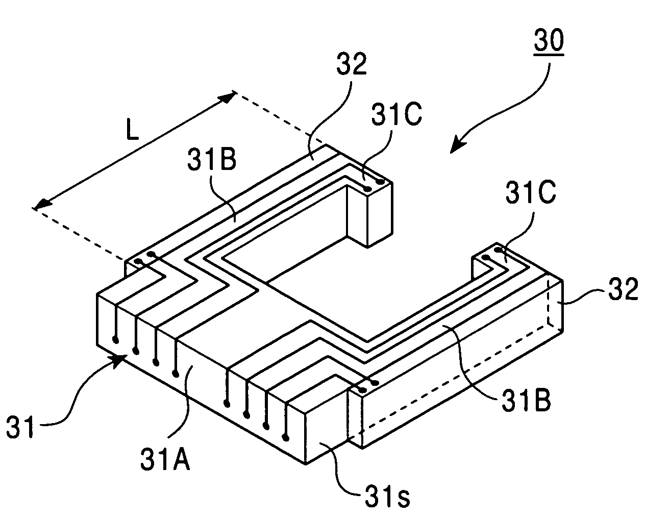 Magnetic head actuator including piezoelectric elements fixed to the arms of a fired glass-ceramic substrate