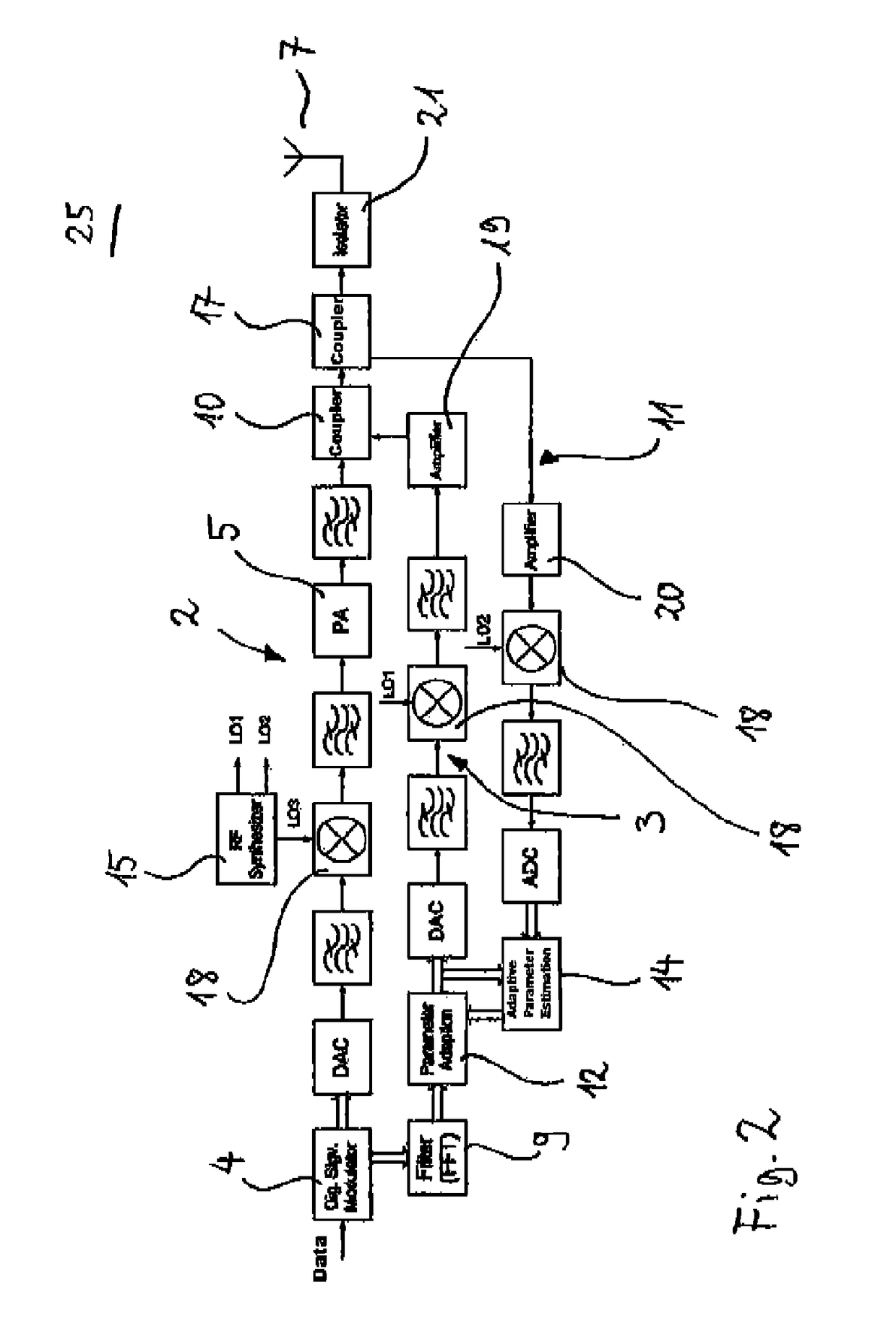 Device and method for transmitting data