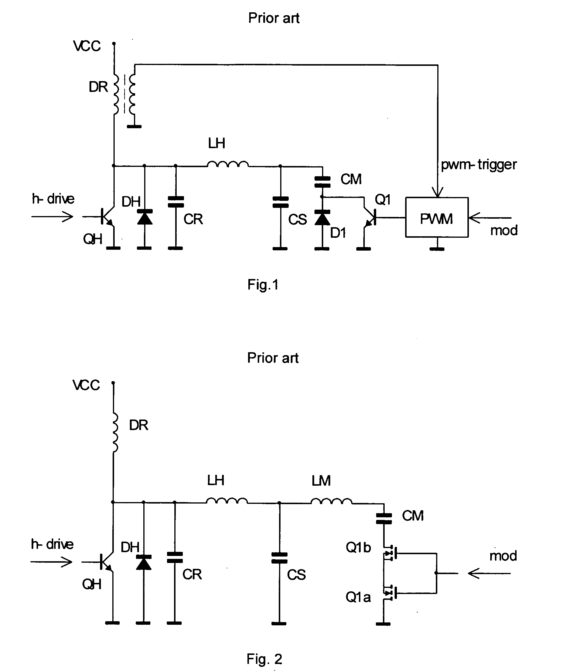 Controlled large signal capacitor and inductor