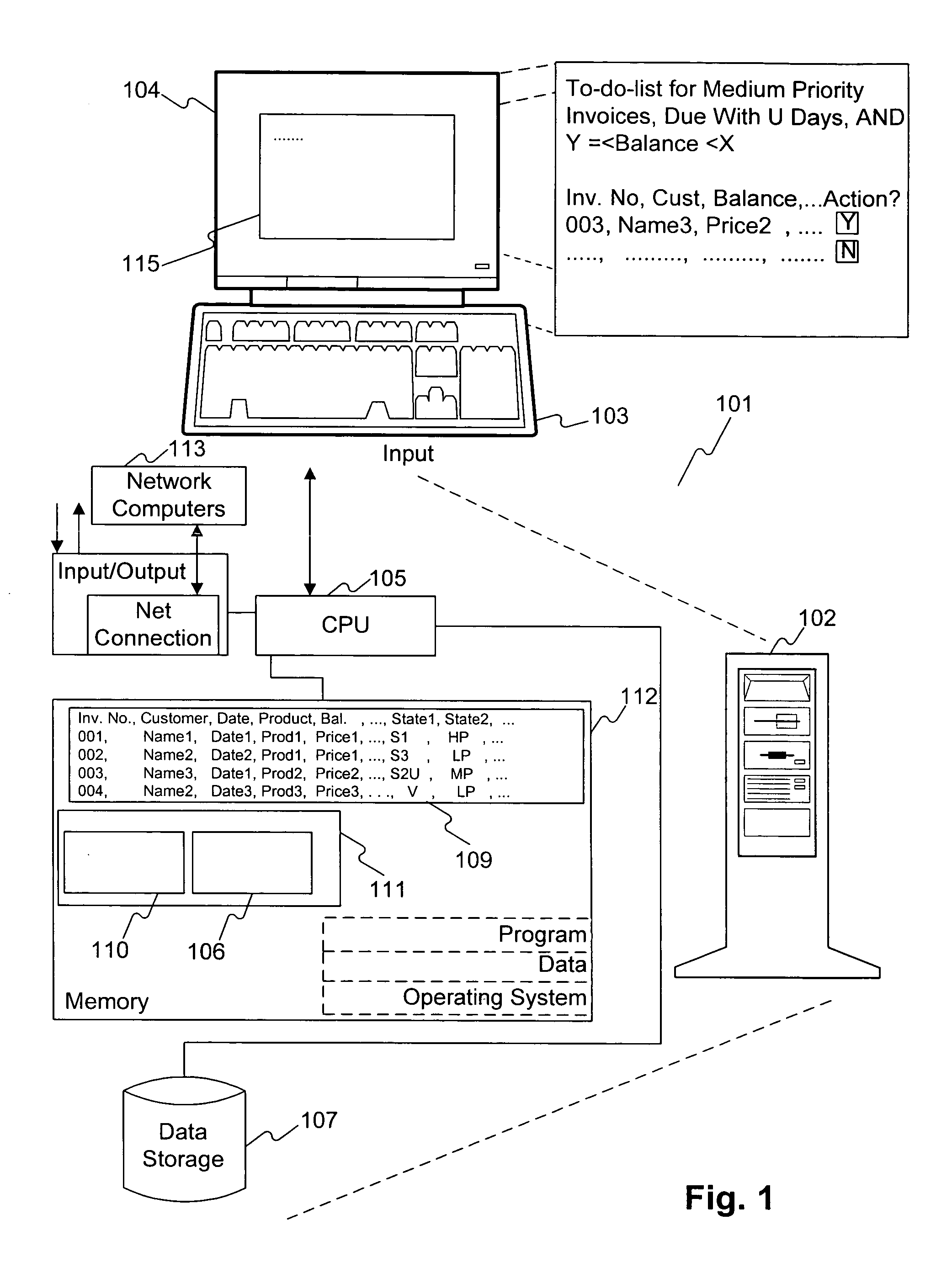 Methods and software applications for computer-aided customer independent cash collection using a state field in a data record