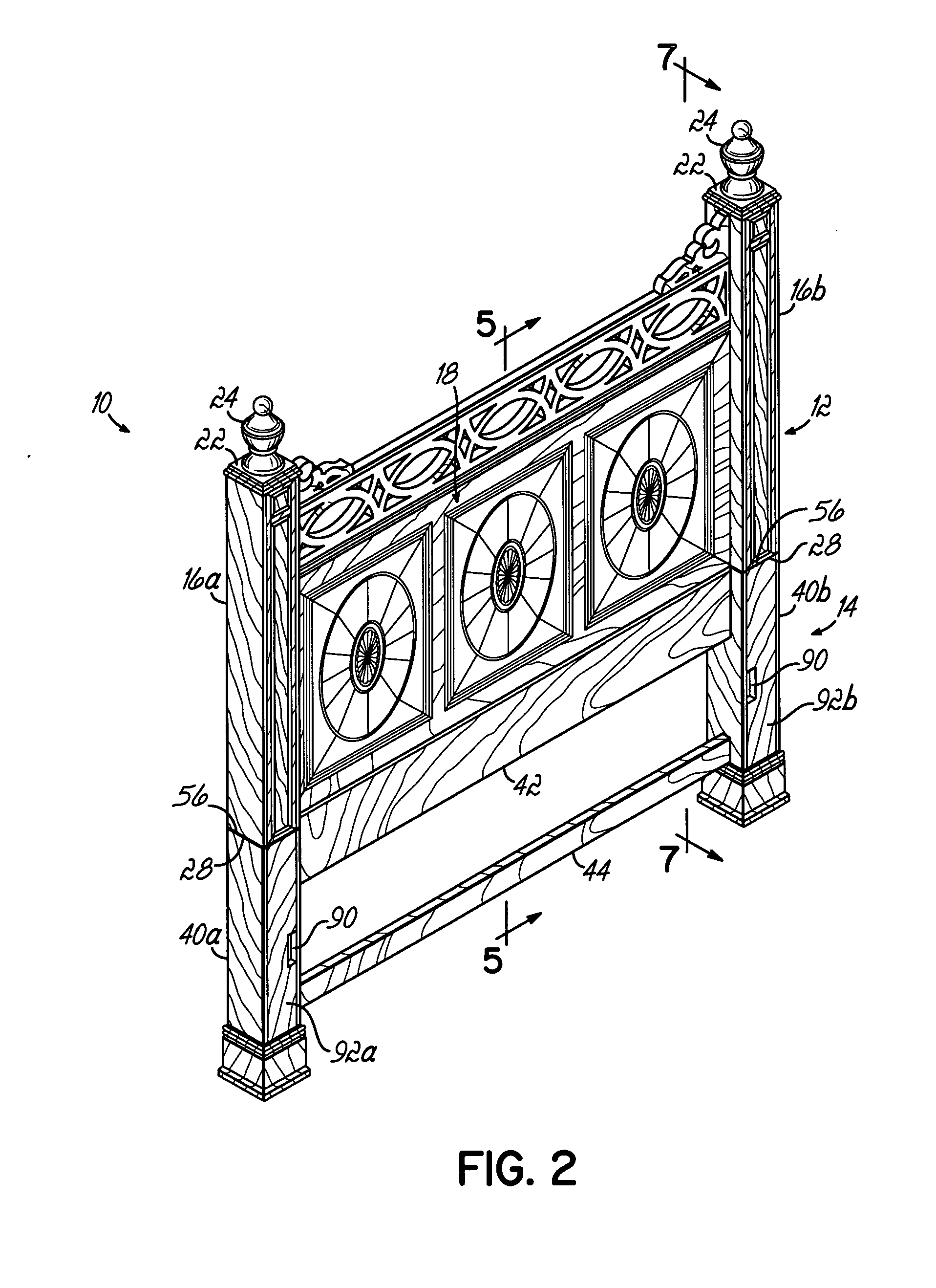 Modular headboard and method of assembly