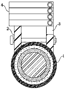 A buried cable with a reserved branch port and a manufacturing method thereof