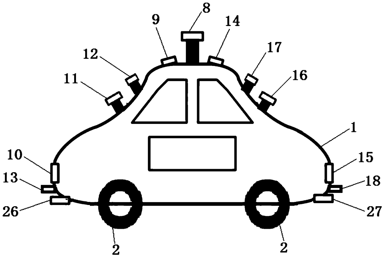 Four-wheel drive low-speed all-weather unmanned patrol car system