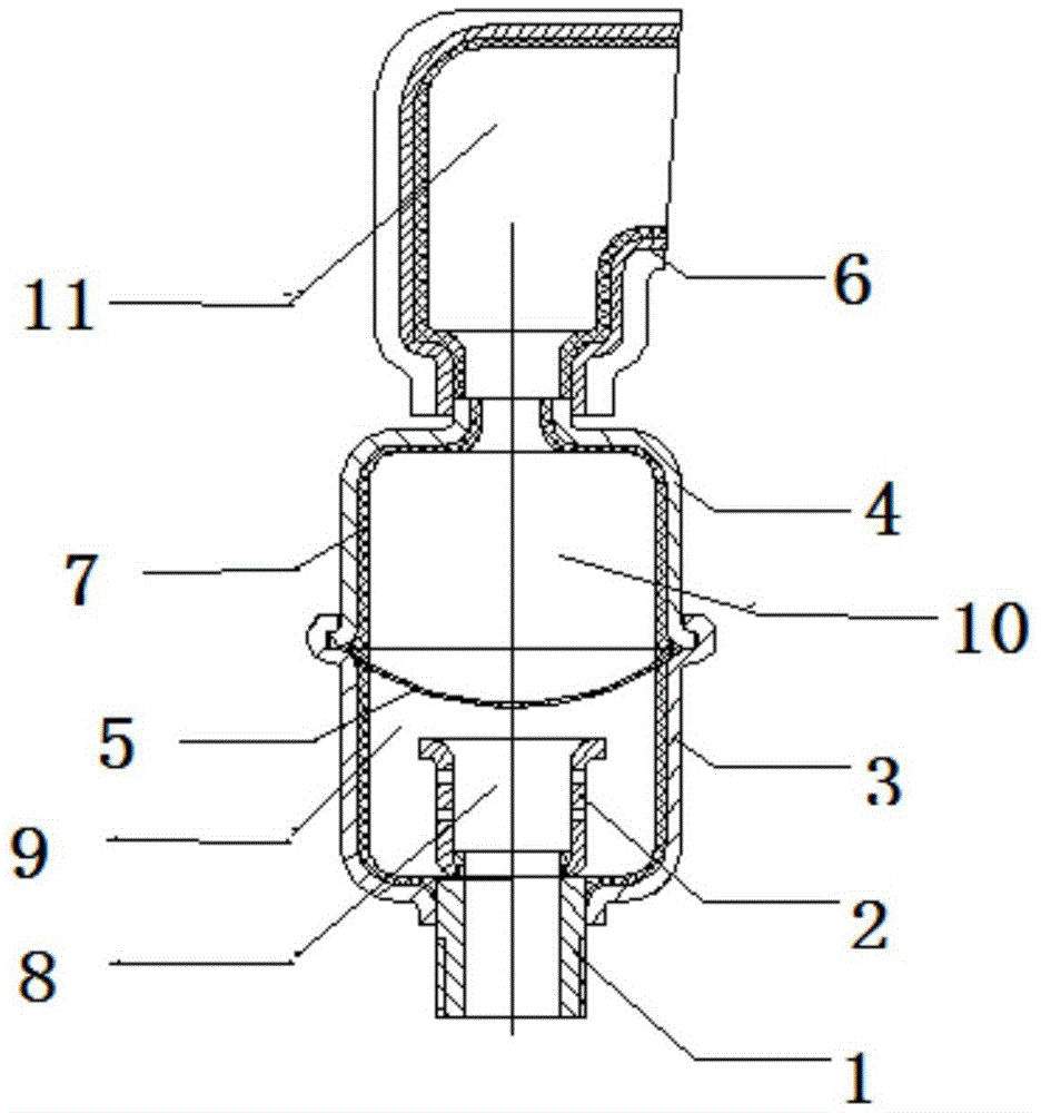A kind of muffler of multi-stage compound noise reduction and preparation method thereof