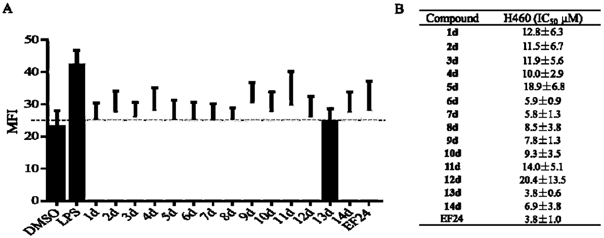 Application of NF-kB inhibitor in preparing anti-lung cancer medicine