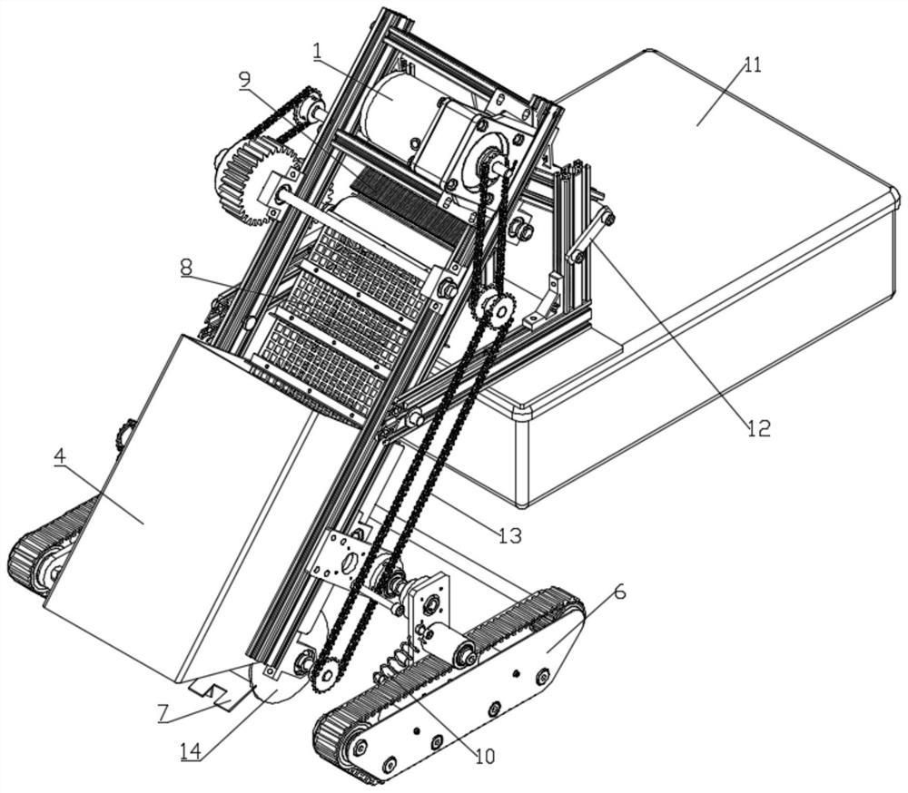 Aquatic weed harvesting mechanism and harvesting ship