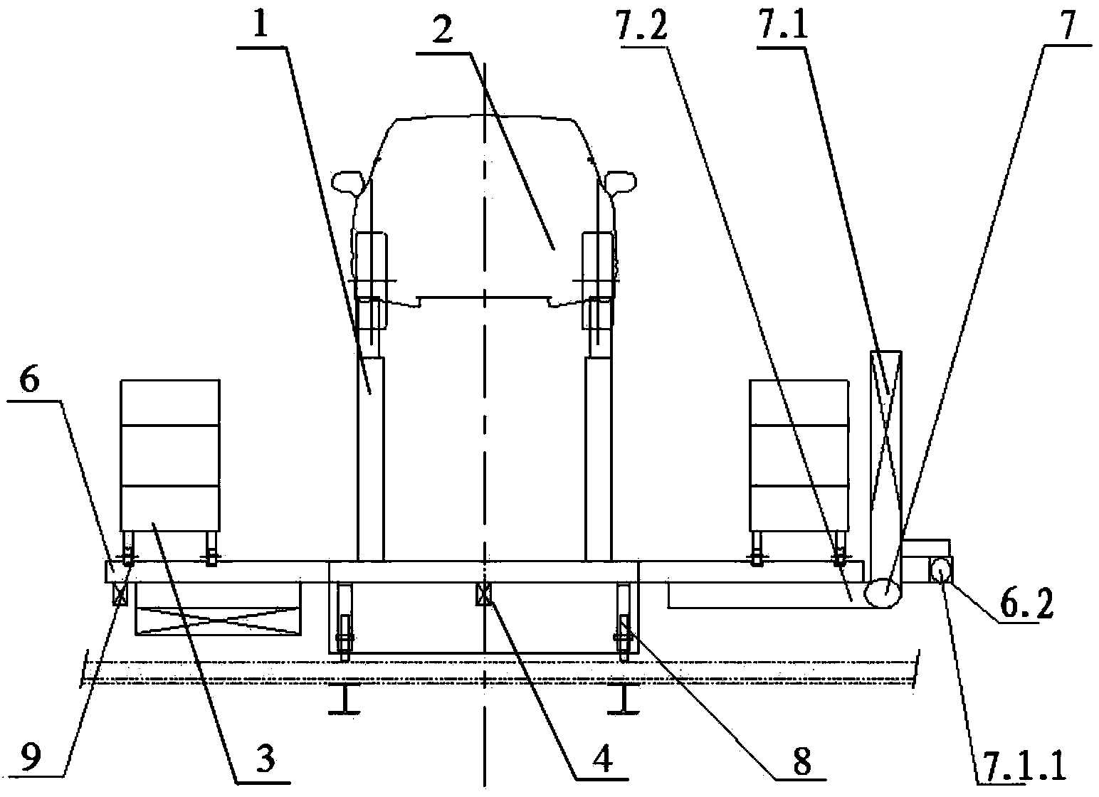 Multifunctional lifting principal line bedplate device