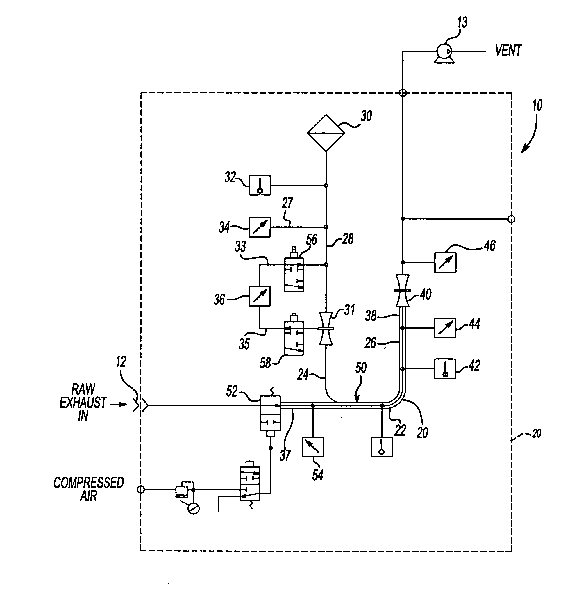 Exhaust volume measurement device