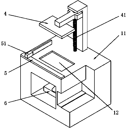 Continuous fiber toughened ceramic matrix composite material additive manufacturing device and manufacturing method thereof