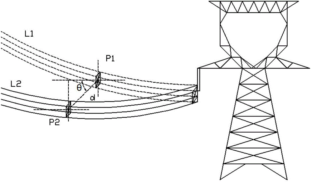 Computation method of transmission conductor wave amplitude and frequency based on video monitoring technology