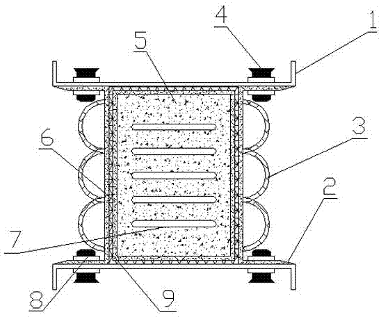 Fireproof type bus duct with heat dissipation rings