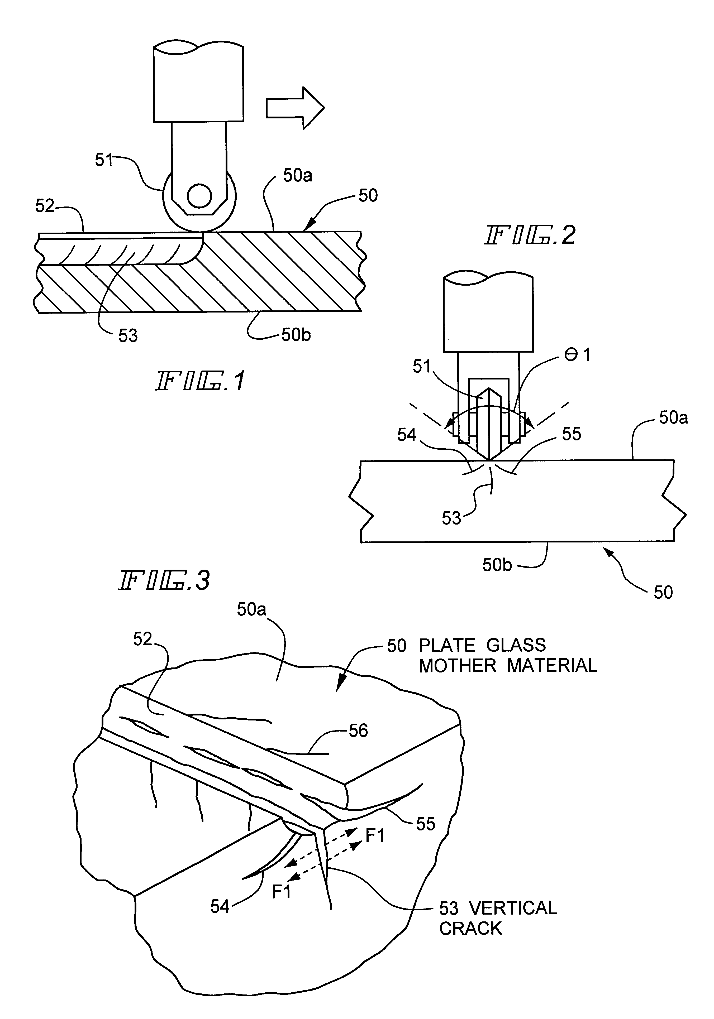Cutting method for plate glass mother material