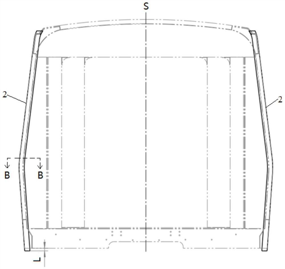 Railway vehicle end wall assembly and through channel design method