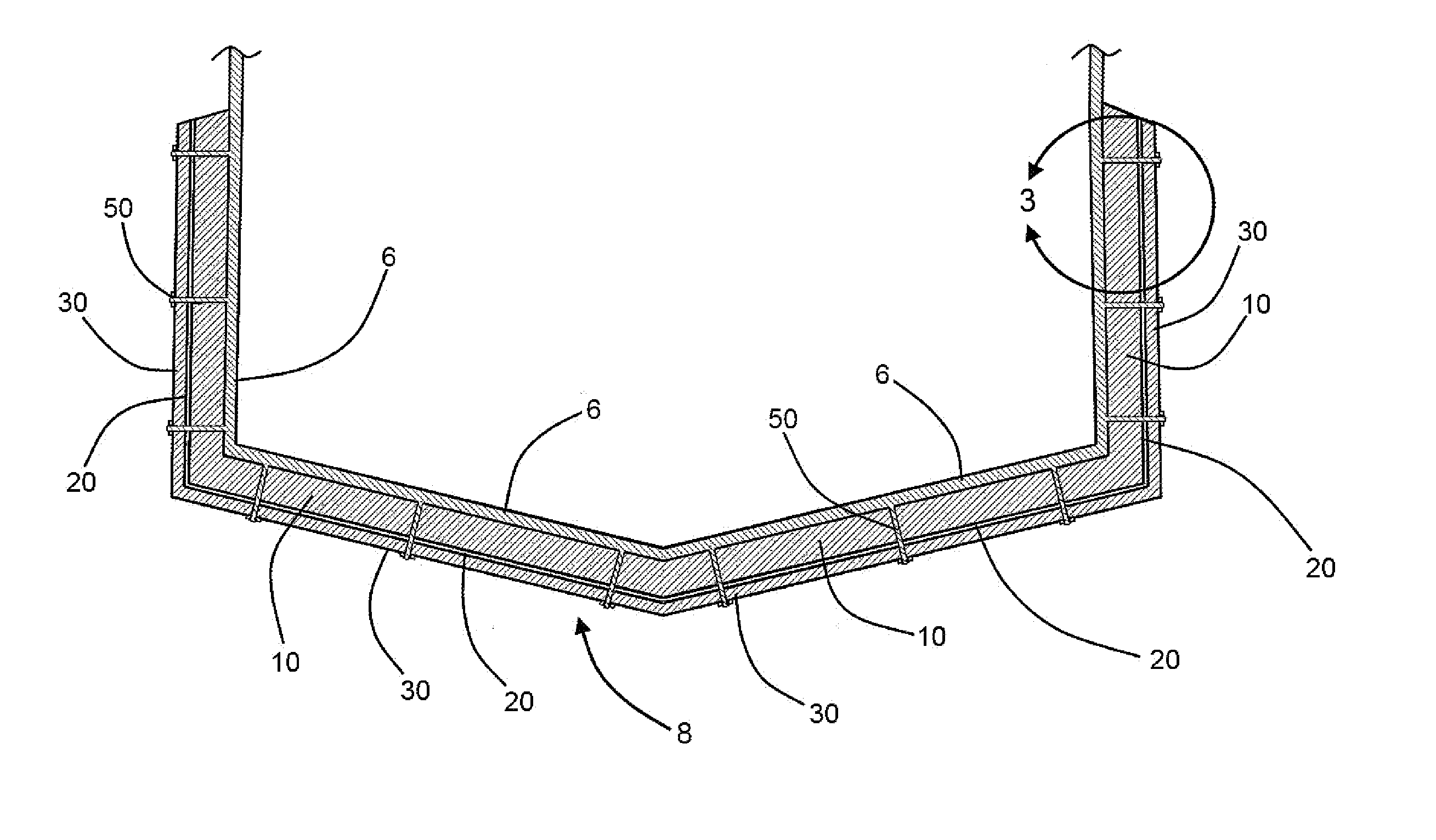 Assembly for Armoring an Amphibious Vehicle Against Projectile Penetrations