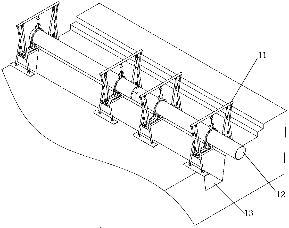 Thermal-fusion welding pipe welding installing equipment and construction method