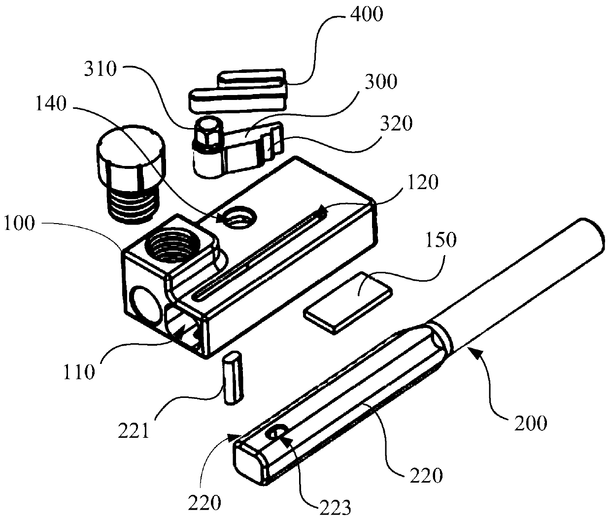 Adjusting device for growing rods, passive growing rods and active growing rods