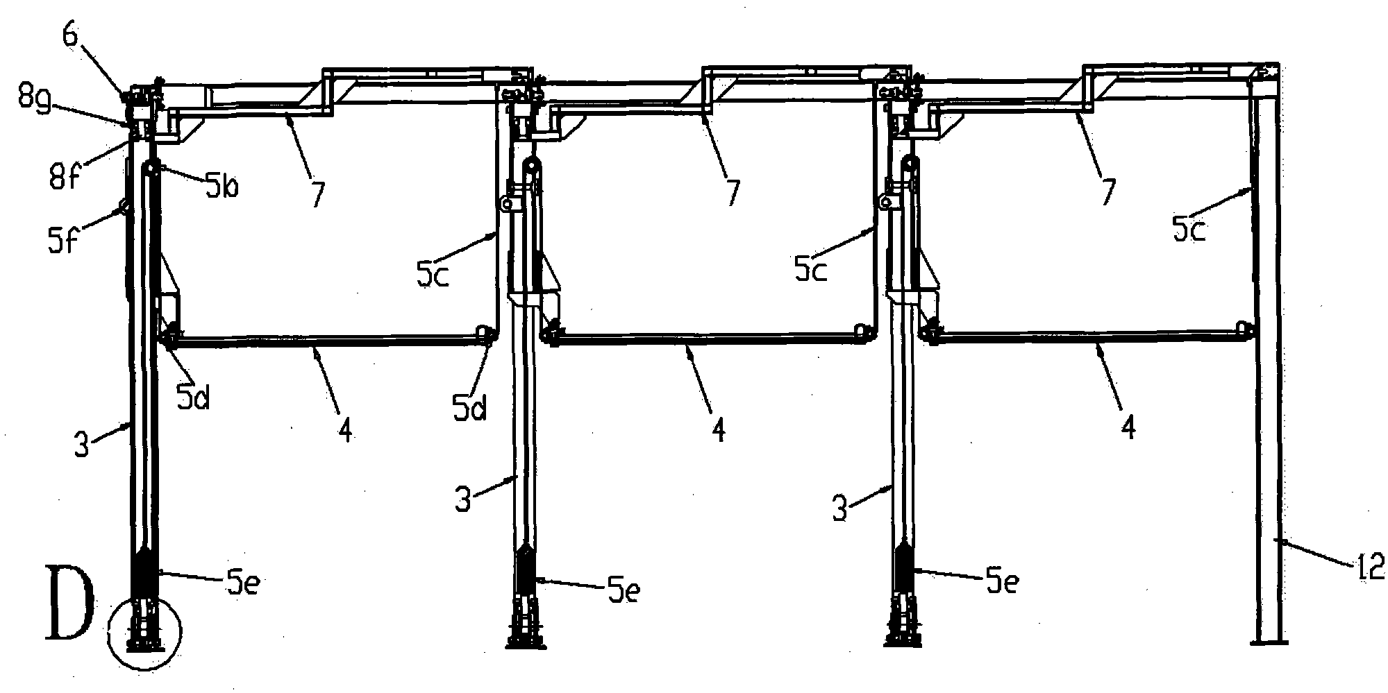 Two-layer type lifting rotary-shifting combined parking device