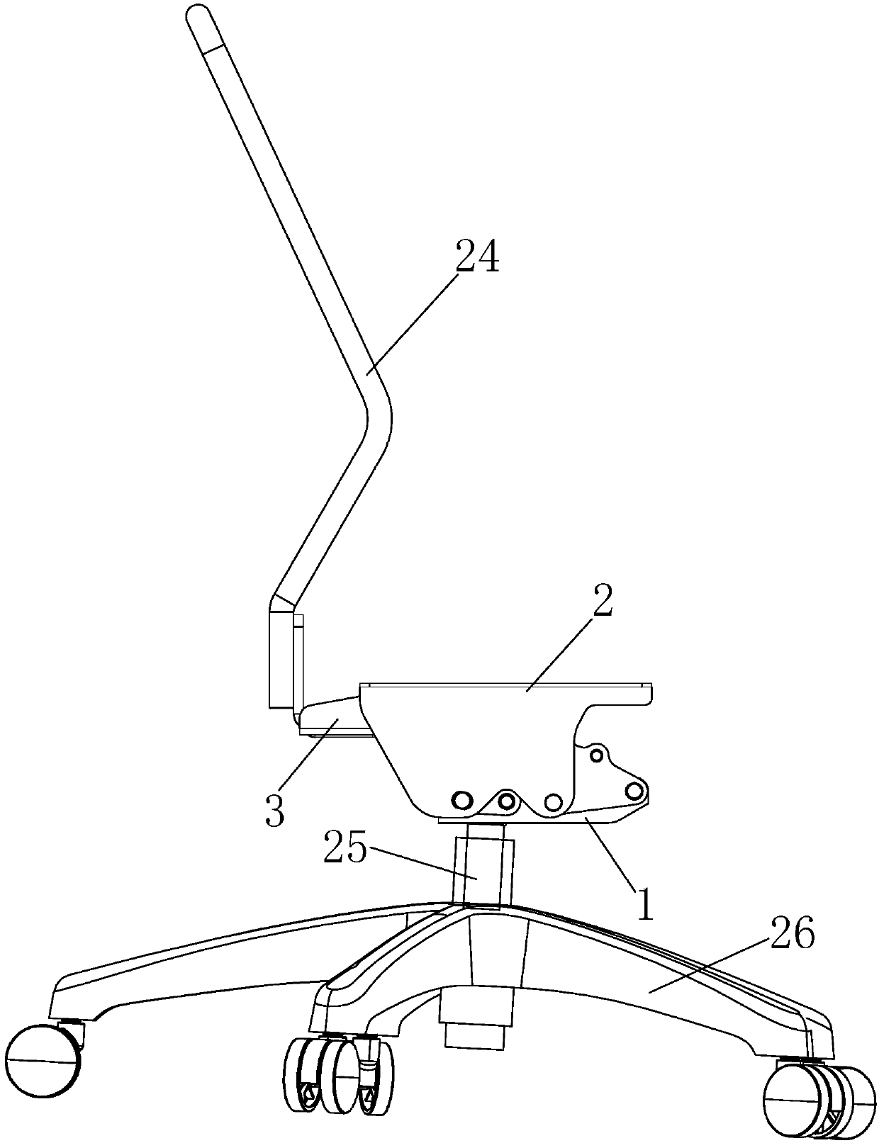 Synchronous back and seat linkage device used for chair and chair