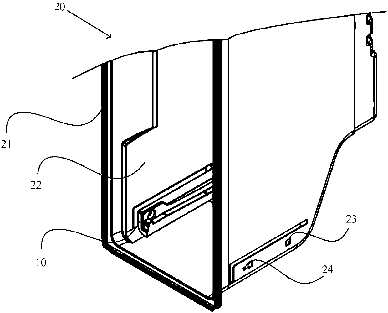 The installation method of refrigerator rail, refrigerator and refrigerator rail