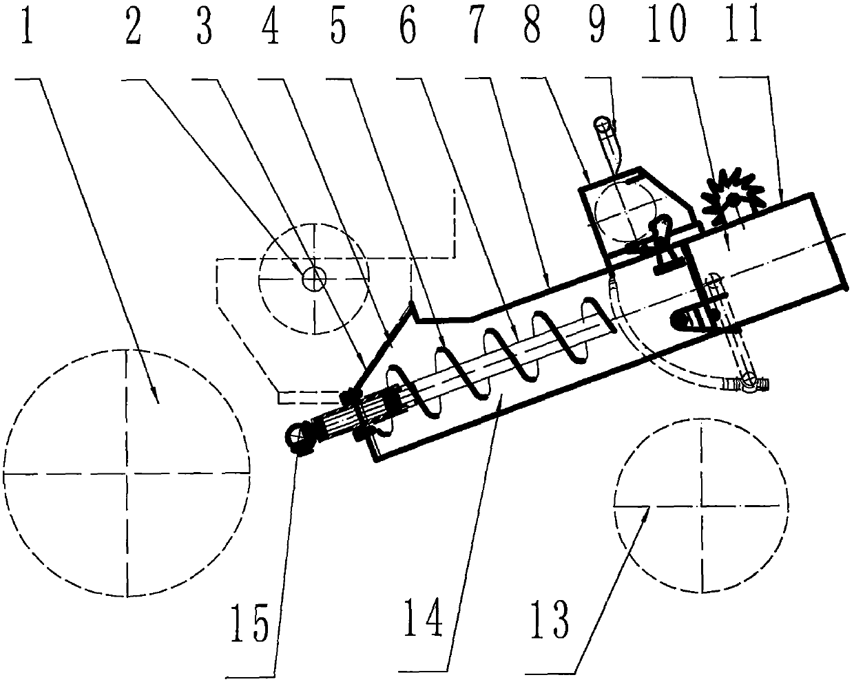 Harvester assorted auger compression straw bundling machine