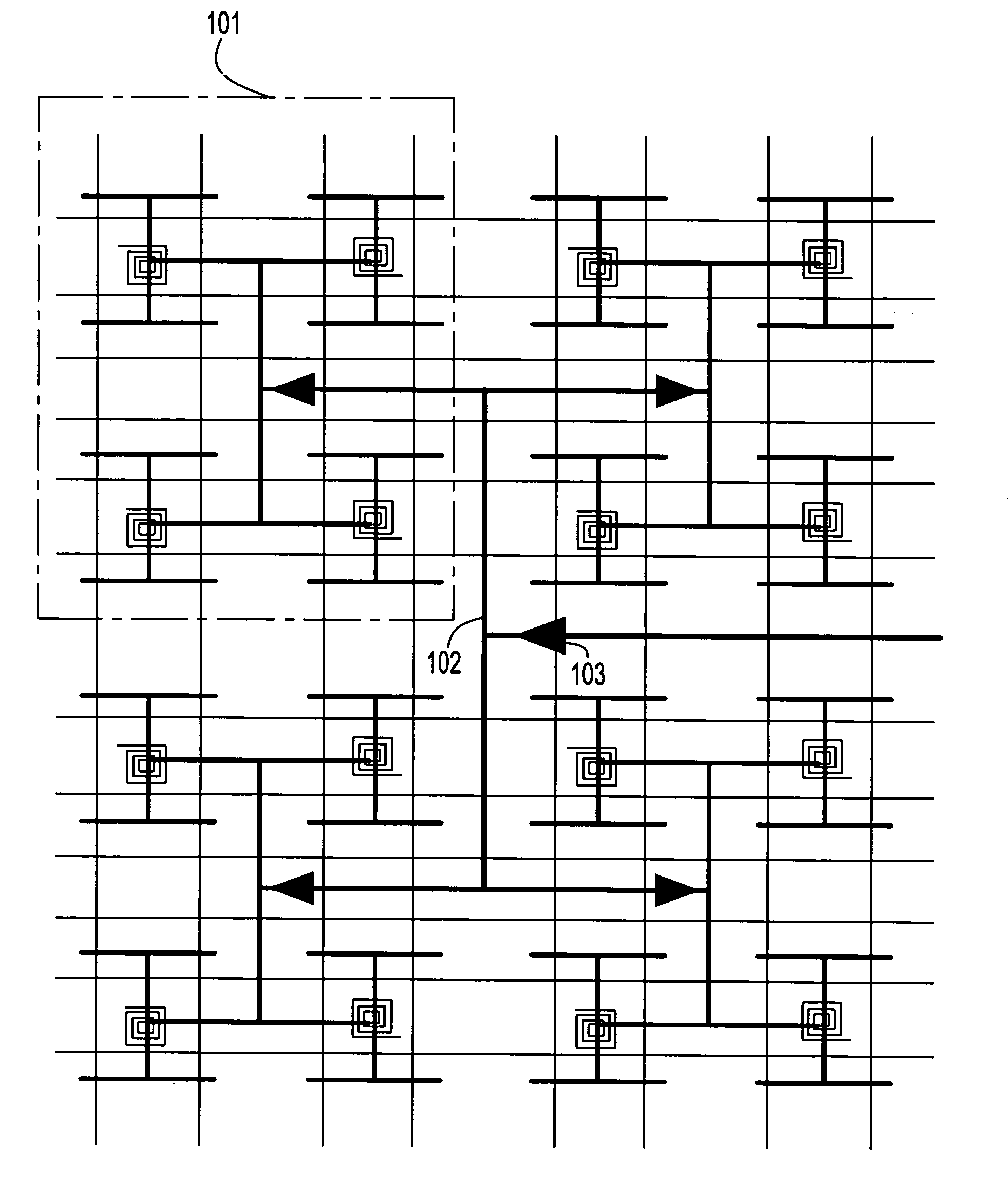 Resonant tree driven clock distribution grid