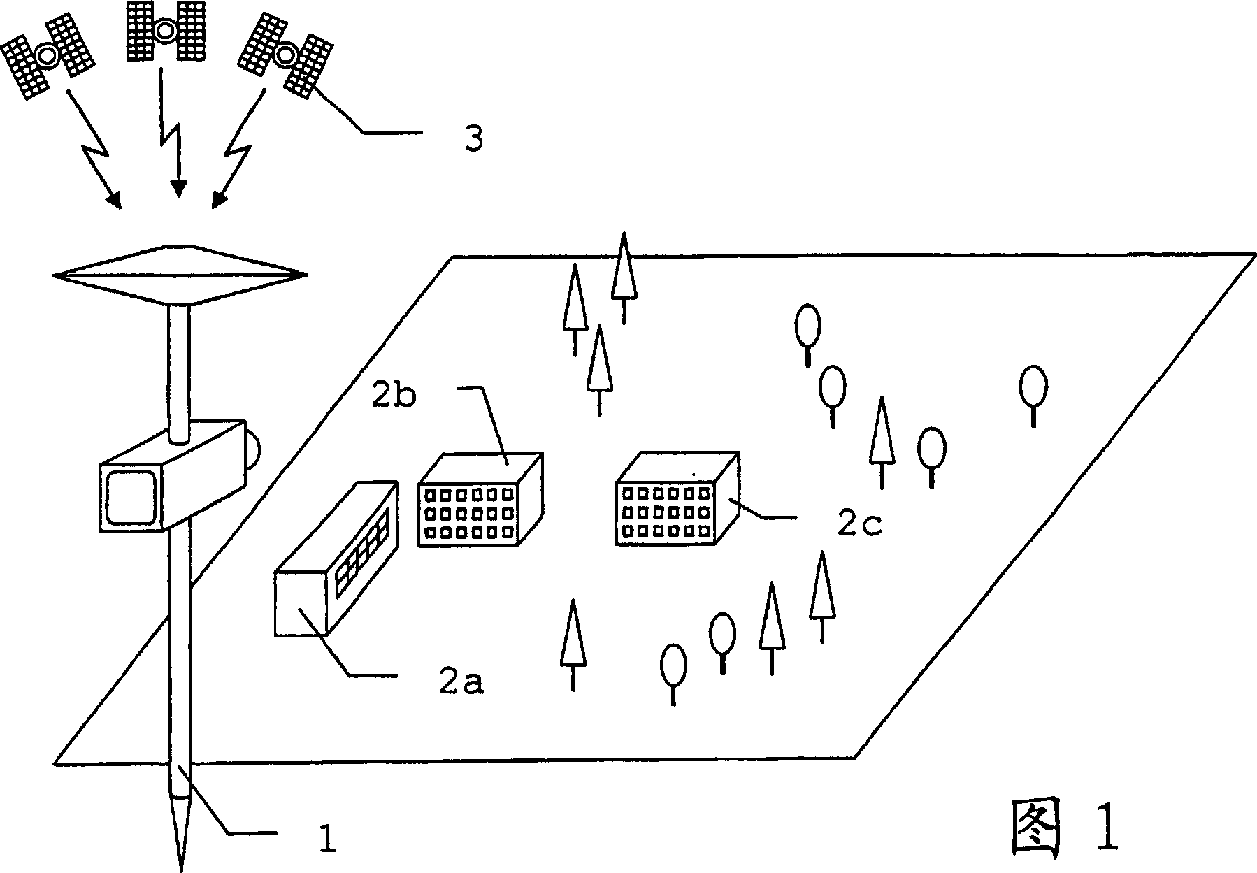 Method and device for the determination of the actual position of a geodesic instrument