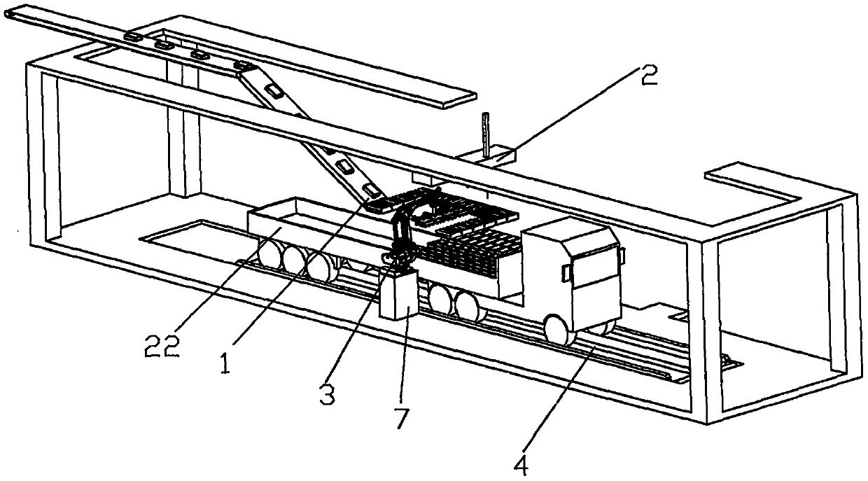 Bagged material loading system