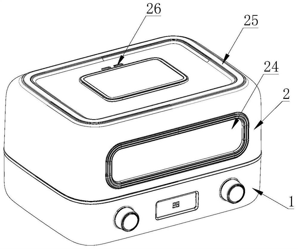 An integrated implementation method of frying, cooking and grilling