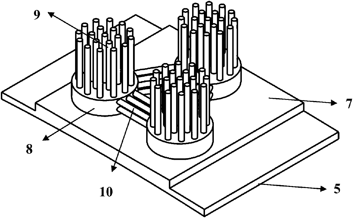 A sensor component for piezoelectric cilia sensing spatial airflow changes