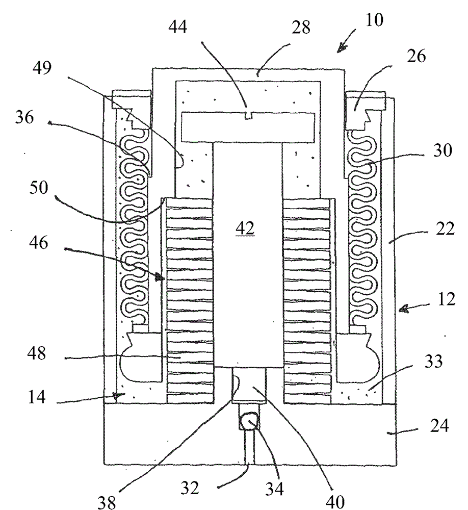 Gas spring for sliding refractory gate valve