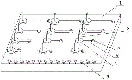 Sewing thread bobbin placement table structure