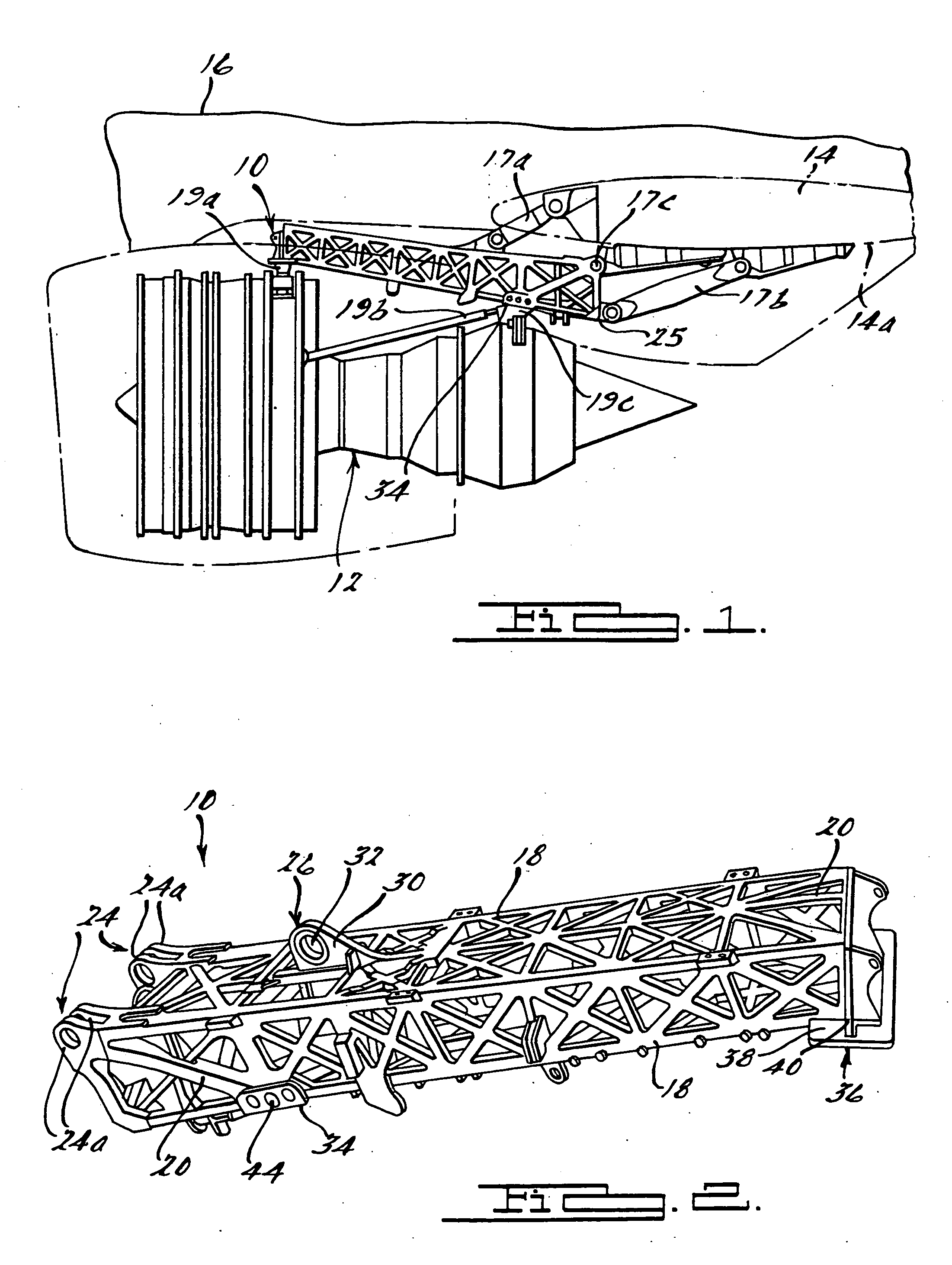 Cast unitized primary truss structure and method