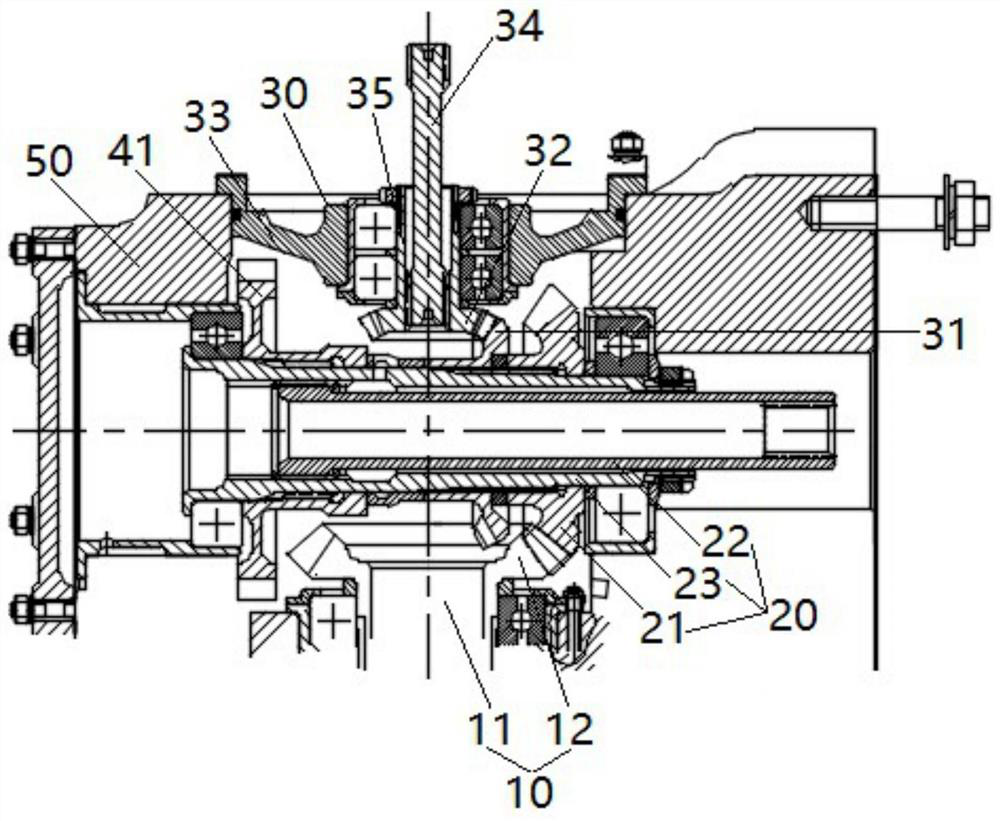 Accessory transmission structure