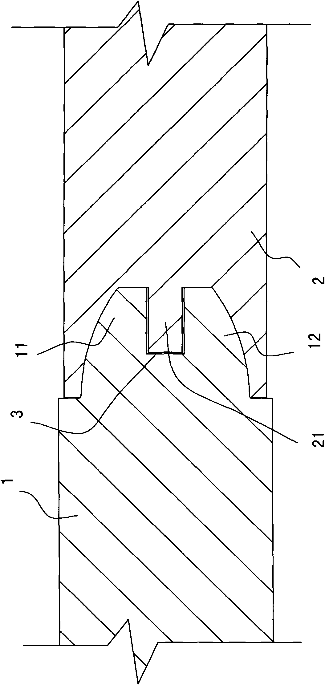 Slot mortise coupling structure