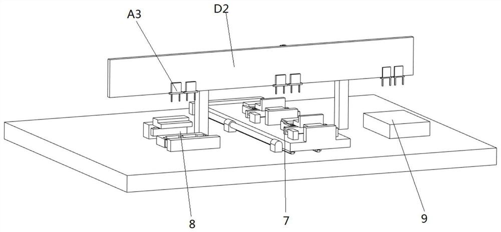 Automatic shaping test line for horizontal transformer