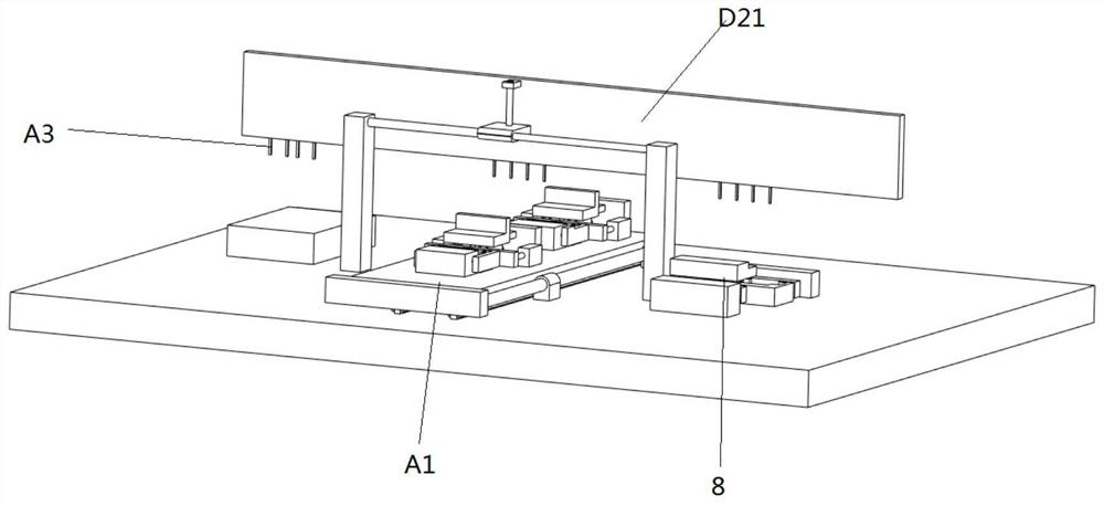 Automatic shaping test line for horizontal transformer