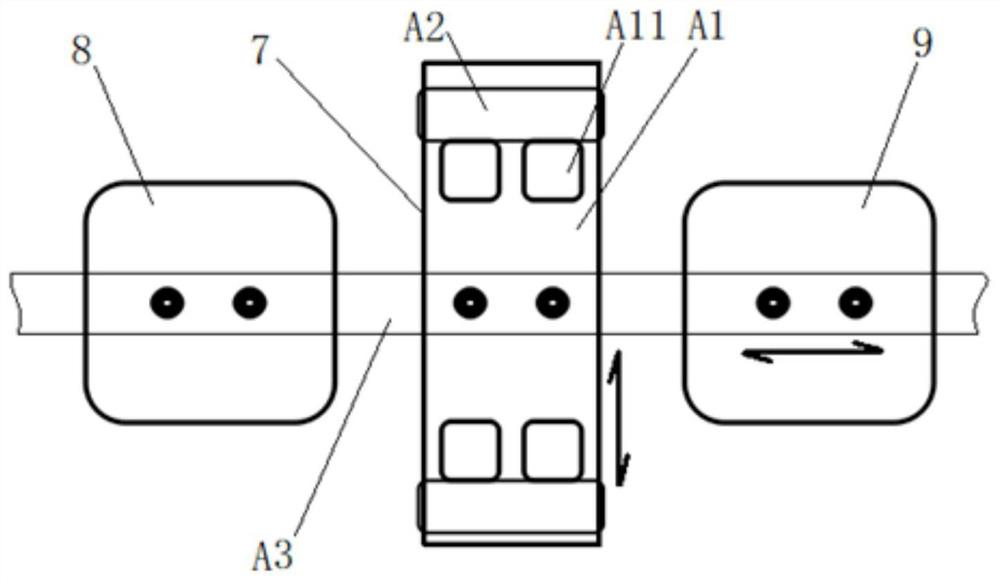 Automatic shaping test line for horizontal transformer