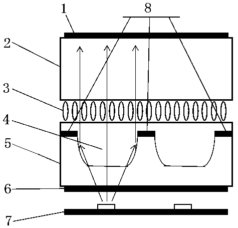 High-contrast LCD (liquid crystal display) screen