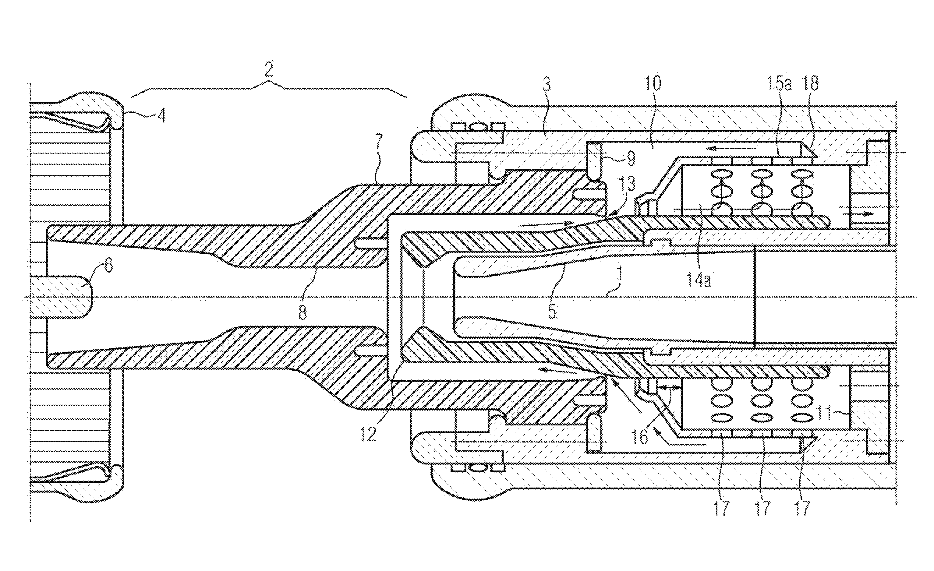 Switchgear assembly with a contact gap