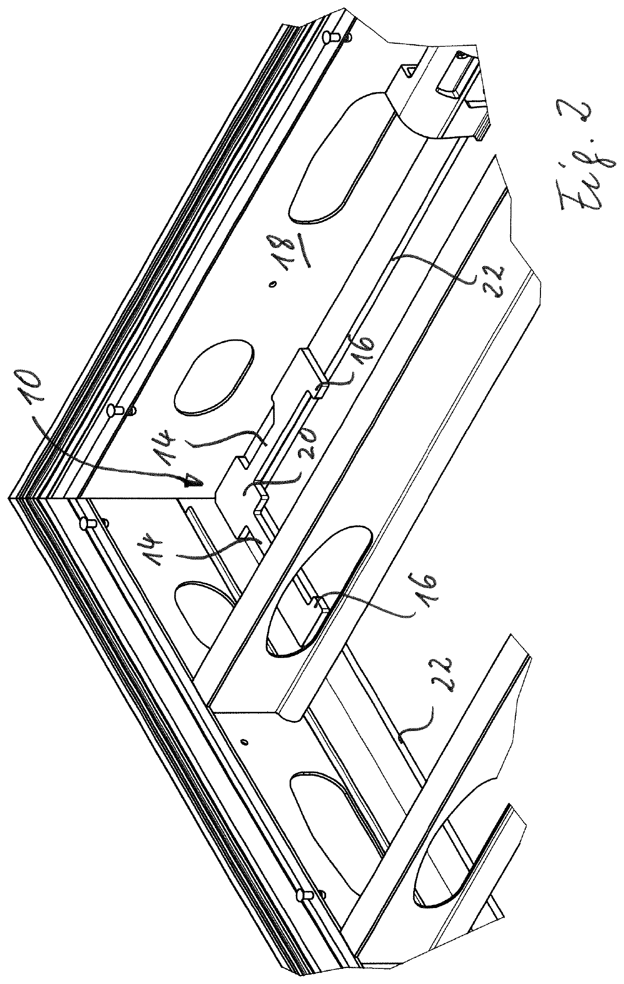 Support structure for a frame formwork panel